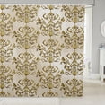 thumbnail image 1 of Manfei Gold Damask Flower Bathroom Curtain 72x84 for Women, Vintage Bohemian Mandala Bath Curtain, Victorian Baroque Style Shower Curtain 72x84, Bathroom Accessories Sets Decor, Waterproof, 1 of 5