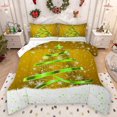 thumbnail image 1 of Homewish Gold Green Xmas Tree Full Size Comforter Sets, Happy New Year Bedding Comforter Set, Teens Kids Boys Girls Reversible Bedding Sets, Lightweight Room Decor, 3pcs, 1 of 8
