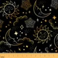 thumbnail image 1 of Manfei Gold Sun and Moon Sewing & Crafting Fabric (3 Yards), Glitter Stars Home Decor Fabric by the Yard, Psychedelic Galaxy Fabric by the Yard, 1 of 6