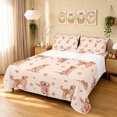 thumbnail image 1 of Manfei Golden Retriever Bed Sheets, Pug Paw Print Full Size Sheets, Beige Gold, 4pcs, 1 Flat Sheet, 1 Fitted Sheet and 2 Pillowcases, 1 of 6