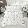 thumbnail image 1 of Manfei Golf Ball Sport Full Size Comforter Sets,Gamer Gaming Bedding Comforter Set,White Brown Bedding Sets For Kids,Luxury Bedroom Decor Reversible,3 Pieces, 1 of 8