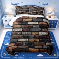 Manfei Gorgeous Wall Quilt King,Retro Brick King Coverlet Set,3pcs,1 ...