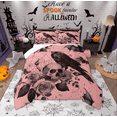 thumbnail image 1 of Manfei Gothic Black Crow Bedding Comforter Set for Kids, Halloween Skeleton Skull Twin Comforter Sets, Romantic Flower Reversible Bedding Set, Lightweight Room Decor, 2-Piece, 1 of 9