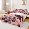 thumbnail image 1 of Manfei Gothic Black Crow Twin Sheet Sets for Kids, Halloween Skeleton Skull Twin Fitted Sheet, Romantic Flower Flat Sheet, Lightweight Room Decor, 3-Piece, 1 of 7