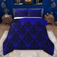 thumbnail image 1 of Manfei Gothic Damask Bedding Comforter Set,Boho Exotic Skull Twin Comforter Sets,Black Blue Bedding Set For Boys Girls,Luxury Bedroom Decor Reversible,2pcs, 1 of 8