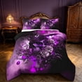 thumbnail image 1 of Manfei Gothic Dragon Animals Full Size Comforter Sets,Retro Rose Skull Bedding Comforter Set,Pink,Black Reversible,3-Piece,1 Comforter and 2 Pillowcases, 1 of 7