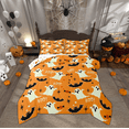 thumbnail image 1 of Manfei Gothic Halloween Bedding Comforter Set, Spooky Ghost Down Comforter, Bat Print Reversible Duvet Insert, Ultra Soft Bedroom Decoration, 2 Pieces, 1 of 8
