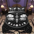 thumbnail image 1 of Homewish Gothic Moth Butterfly Queen Comforter Set, Tribal Hippie Skeleton Bedding Sets, Psychedelic Starry Sky Reversible Bedding Comforter Set, Breathable Home Decor, 3-Piece, 1 of 8