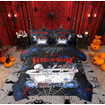 thumbnail image 1 of Manfei 7-Piece Gothic Skeleton Comforter Set, King - Halloween & Rustic Floral, 1 of 7