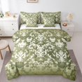 thumbnail image 1 of Manfei Gothic Skull 7-Piece Twin Bedding Sets for Teens Female Men,Gradient Green Bedding Comforter Set,Boho Damask Breathable Sheet Sets,Ultra Soft Home Decor,Reversible, 1 of 8