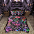 thumbnail image 1 of Manfei Gothic Skull Bedding Queen Size,Boho Damask Comforter Sets with Sheets,Happy Halloween Bedding Sets Queen Size,Super Cozy Gradient Room Decoration,Reversible,7pcs, 1 of 6