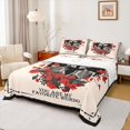 thumbnail image 1 of Manfei Gothic Skull Skeleton Twin Sheet Sets,Romantic Valentine Day Twin Fitted Sheet,Red Flower Floral Flat Sheet For Girl Boys,Super Cozy Room Decor,3-Piece, 1 of 7