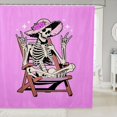 thumbnail image 1 of Manfei Gothic Spider Web Print Halloween Shower Curtain 72Wx78L,Spooky Ghost Pattern Bath Curtain, 1 of 5