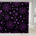 thumbnail image 1 of Manfei Gothic Spider Web Print Shower Curtain 72Wx78L,Moon Halloween Bath Curtain, 1 of 5