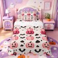 thumbnail image 1 of Manfei Gothic Spider Web Print Twin Sheets,Bat And Skull Halloween Bedding,3-Piece,1 Flat Sheet,1 Fitted Sheet and 1 Pillowcase, 1 of 6