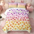 thumbnail image 1 of Manfei Gradient Blossom Bed Spread Queen 3pcs,Spring Garden Queen Coverlet Set,1 Quilt and 2 Pillowcases, 1 of 7