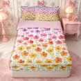 thumbnail image 1 of Manfei Gradient Blossom Zipper Twin Comforter Sets with Fitted Sheet and 2 Pillowcases,Spring Garden Zipper Bedding Set,Reversible, 1 of 7