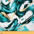 thumbnail image 1 of Manfei Gradient Cyan Fabric by the Yard (10 Yards) for Girls Women, Aesthetic Splatters Decorative Fabric by the Yard, Ombre Oil Painting Sewing & Crafting Fabric, Luxurious Bedroom Decoration, 1 of 6