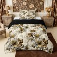 thumbnail image 1 of Manfei Gradient Hibiscus Twin Comforter Sets 2pcs,Animal Leopard Print Bedding Set,1 Comforter and 1 Pillowcase,Reversible, 1 of 6