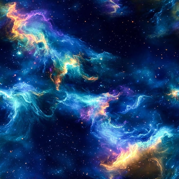 Manfei Gradient Multicolor Nebula 7-Piece Twin Bedding,Celestial Deep Space Bedding Comforter Set,Black Reversible