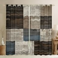 thumbnail image 1 of Manfei Graffiti Geometric Check Black Out Curtains,Retro Patchwork Buffalo Curtains Pack of 2 (42x63 Each),Brown Gray Blue Bedroom Curtains For Adults,Luxury Bedroom Decor, 1 of 6