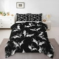 thumbnail image 1 of Manfei Gray Bat King Size Comforter Sets,Trick Or Treat Bedding Comforter Set,Kids Spooky Halloween Bedding Set For Children,Microfiber Bedroom Decor Reversible,3 Pieces, 1 of 8