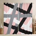 thumbnail image 1 of Manfei Gray Black Lines Blackout Curtains Set of 2 (52x84 Each),Modern Geometric Stripe Window Curtains,Abstract Striped Curtains and Drapes For Girls,Luxury Bedroom Decor, 1 of 6