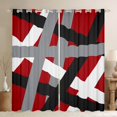 thumbnail image 1 of Manfei Gray Black Stripes Black Out Curtains,Abstract Geometric Lines Curtains Pack of 2 (42x63 Each),Minimalist Stripe Bedroom Curtains For Girls Kids,Microfiber Bedroom Decor, 1 of 6