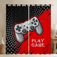 thumbnail image 1 of Manfei Gray Gamepad Black Out Curtains,Console Game Lovers Curtains Pack of 2 (42x63 Each),Geometric Circle Dots Bedroom Curtains For Boy,Breathable Home Decor, 1 of 6