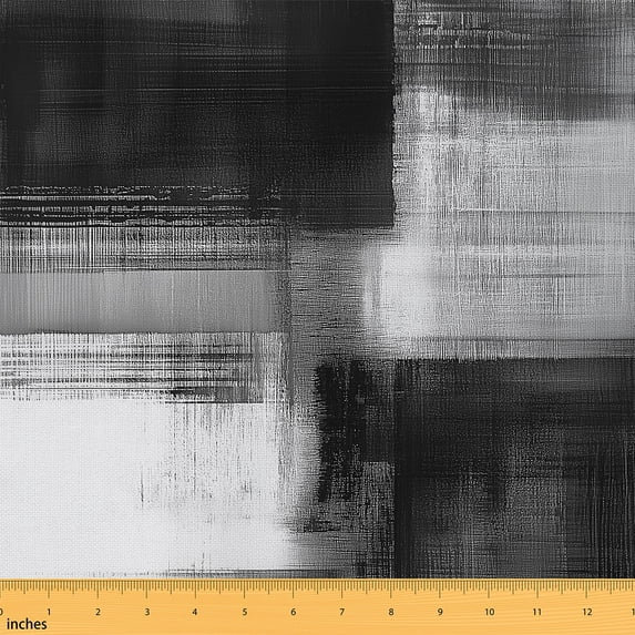 Manfei Gray Gradient Fabric by the Yard (1 Yard), Abstract Artwork Decorative Fabric by the Yard, Modern Aesthetic Art Sewing & Crafting Fabric, Stylish Living Room Decor