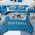 thumbnail image 1 of Manfei Gray Rugby Helemt Bedding Comforter Set,Football Sport Twin Comforter Sets,Boys Ball Game Bedding Set For Boys Kids,Ultra Soft Home Decor Reversible,2pcs, 1 of 8
