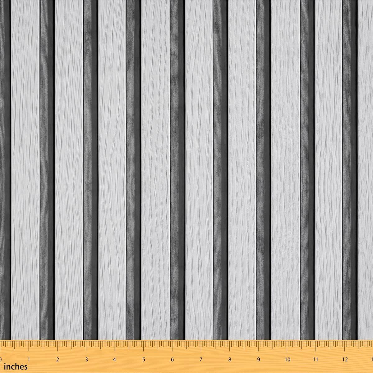 Manfei Gray Slat Fabric by the Yard 5 Yards, Vertical Line Fabric for ...
