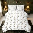 thumbnail image 1 of Manfei Green Billed Waterfowl Print 7 Pieces Full Size Bedding Sets,Farmhouse Duck Full Size Bed in a Bag,Polkadot Reversible, 1 of 7