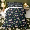 thumbnail image 1 of Manfei Green Billed Waterfowl Print Quilt King,Boys Mallard Duck King Coverlet Set,3pcs,1 Bedspread and 2 Pillowcases, 1 of 7