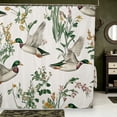 thumbnail image 1 of Manfei Green Billed Waterfowl Print Shower Curtain 72Wx78L,Hunting Themed Mallard Duck Bath Curtain, 1 of 5