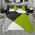 thumbnail image 1 of Manfei Green Black White Bedding Comforter Set,Modern Minimalist Geometric Twin Comforter Sets,Patchwork Checkered Bedding Set For Teens,Ultra Soft Home Decor Reversible,2 Pieces, 1 of 9