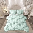 thumbnail image 1 of Manfei Green Butterfly Twin Bedding Sets 7-Piece for Teen, Garden Floral Flower Bedding Comforter Set, Modern Fashion Reversible Sheet Sets, Super Cozy Room Decor, 1 of 7