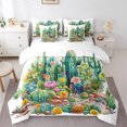 thumbnail image 1 of Manfei Green Cartoon Cactus Bedding Comforter Set 7-Piece, Plant Botanical King Bedding Sets, Rustic Southwestern Bed Sheets, Lightweight Room Decor, 1 of 7