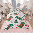thumbnail image 1 of Manfei Green Cute Dinosaur Full Size Comforter Sets for Kids, Cartoon Animal Bedding Comforter Set, Christmas Tree Reversible Bedding Sets, Microfiber Bedroom Decor, 3 Pieces, 1 of 9