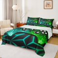 thumbnail image 1 of Manfei Green Cyan Gamepad Bed Sheets,Modern Gamer King Sheets,Kids Video Game Sheet Set,Ultra Soft Home Decor,4-Piece, 1 of 7