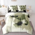 thumbnail image 1 of Manfei Green Flower Floral Bedding Comforter Set 7-Piece,Modern Aesthetic Art King Bedding Sets,Rustic Farmhouse Cabin Bed Sheets,Ultra Soft Home Decor,Reversible, 1 of 8