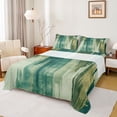 thumbnail image 1 of Manfei Green Fulit Ink Twin Sheet Sets,Vintage Sbatrsct Striped Twin Fitted Sheet,Green Lines Flat Sheet For Adult,Microfiber Bedroom Decor,3-Piece, 1 of 7