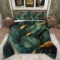 thumbnail image 1 of Manfei Green Gold Leaves Bedding Comforter Set,Tropical Plant Monstera Twin Comforter Sets,Natural Botanical Theme Bedding Set For Teens,Breathable Home Decor Reversible,2-Piece, 1 of 8