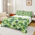 thumbnail image 1 of Manfei Green Monstera Full Size Sheets,Natural Leaf Bed Sheets Tropical Botanical Tree Sheet Sets For Child,Breathable Home Decor,4pcs, 1 of 7