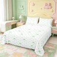 thumbnail image 1 of Manfei Green Princess Bowknot Bed Sheets,Fashion Bow Tie Full Size Sheets,4-Piece,1 Flat Sheet,1 Fitted Sheet and 2 Pillowcases, 1 of 6