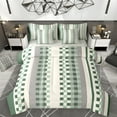 thumbnail image 1 of Manfei Green Square Buffalo 7-Piece Bedding Comforter Set, Vintage Checkered Abstract King Bedding Sets, Rectangle Plaid Reversible Bed Sheets, Breathable Home Decor, 1 of 8