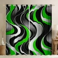 thumbnail image 1 of Manfei Green Stripes Adult Curtains Pack of 2 (42x84 Each), Abstract Ombre Curtains Blackout, Chic Geometric Artwork Bedroom Curtains, Curtains Blackout Home Decor, 1 of 6