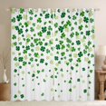 thumbnail image 1 of Manfei Green White Black Out Curtains,St.Patrick Day Curtains Pack of 2 (42x63 Each),Lucky Four Leaf Clover Bedroom Curtains For Girls,Breathable Home Decor, 1 of 6