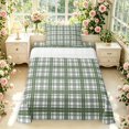 thumbnail image 1 of Manfei Green White Plaid Twin Sheets,Vintage Check Bedding,3 Pieces,1 Flat Sheet,1 Fitted Sheet and 1 Pillowcase, 1 of 6