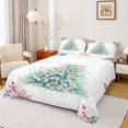 thumbnail image 1 of Manfei Green Xmas Tree Bed Sheets Set Twin Size, Merry Christmas Bedding Twin Size, Bowknot Bell Twin Sheet Sets, Super Cozy Room Decor, 3 Pieces, 1 of 7